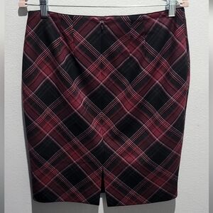 White House Black Market Plaid Tartan Skirt Size 6